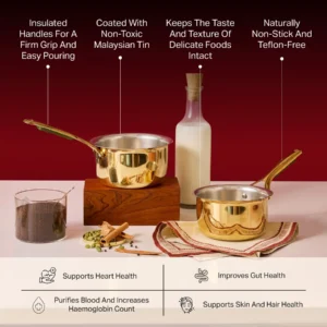 Brass Saucepan with Insulated Handle - Image 5