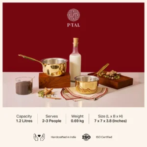 Brass Saucepan with Insulated Handle - Image 6