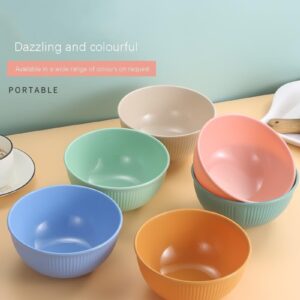Lokavaa's Reusable Wheat Straw Bowl Set of 6 - Dishwasher & Microwave Safe - BPA Free - Unbreakable Cereal Bowls for Salad, Rice, Soup - 750 ML - Image 3
