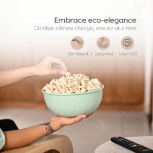 Eha Set of 4 Earth-Friendly Multipurpose Bowls for Kitchen | 600 ml | Made with Bamboo Fibers & Rice Husk - Image 6