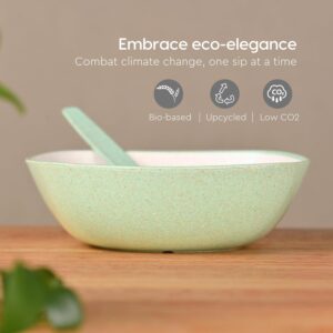 Eha Set of 4 Earth-Friendly Multipurpose Bowls for Kitchen | 600 ml | Made with Bamboo Fibers & Rice Husk - Image 3