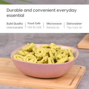 Eha Set of 4 Earth-Friendly Multipurpose Bowls for Kitchen | 600 ml | Made with Bamboo Fibers & Rice Husk - Image 5