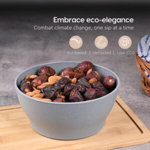 Eha Earth Friendly Elara Curry Bowls | 1000 ml | Microwave Safe Bowl Set (Reheat) | Snack Bowl Made with Rice Husk Biocomposite| for Hot & Cold Serving Bowl Set | Set of 4 | Multicolor - Image 3