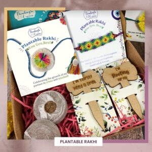 Bombay Greens Plantable Rakhi for Brother Eco- Friendly DIY Grow Kit| Grow Plants from Seeds Rakhi | Rakhi Gift Set for Brother – Combo of Multi Flower and Evil Eye - Image 5