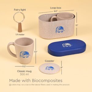 Earth-Friendly Diwali Gift Set – Elephant Mug & Coasters Hamper - Image 3