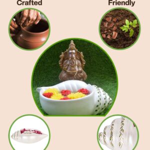 Art Potteries Village Decor Terracotta Sangu Urli (Sangu Urli), 500 Liter, White - Image 7