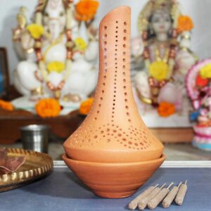 CRAFTLIPI Fountain Incense Stick Stand with Pure Dhuna(Natural Resin) Sticks 100pcs : Combo - Image 4