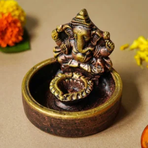 The Handicraftian Exclusive Terracotta Material Modern Ganesh Bowl Diya for Diwali Decoration Items for Home Decor - Image 3