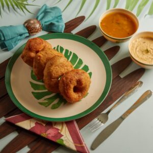 Eco-Friendly Bamboo Fiber Dinner Set | 12-Piece Set with Dinner Plates, Bowls & Tumblers | Sturdy Weight, Reusable & Stain Resistant | Microwave & Dishwasher Safe | Elegant Leaf Design - Image 3